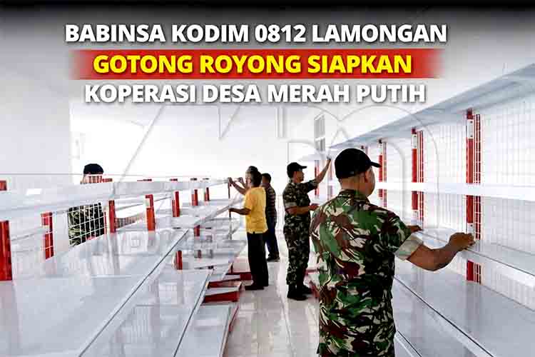 Babinsa Kodim 0812 Lamongan Gotong Royong