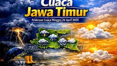 Cuaca Jatim Hari Ini: Hujan Merata, Waspada Petir