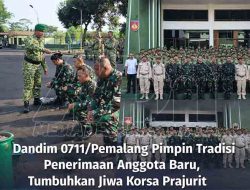 Dandim 0711/Pemalang Pimpin Tradisi Penerimaan Anggota Baru