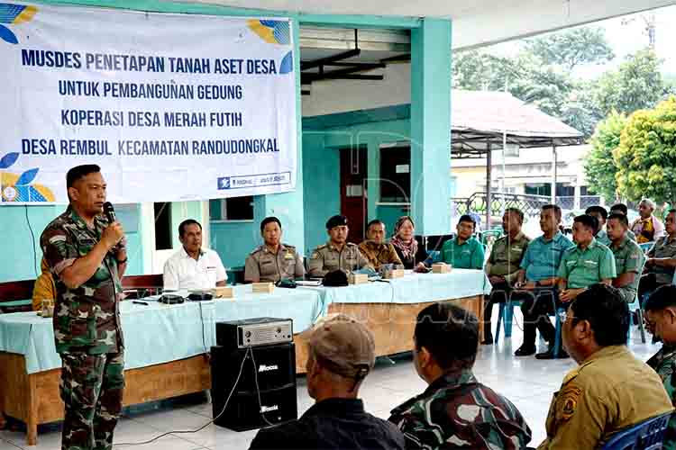 Danramil Randudongkal Hadiri Musdes Pembangunan Gerai Kopdes Merah Putih di Desa Rembul