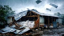 Cuaca Ekstrem di Bojonegoro: Gudang Pupuk Rusak, Pohon Tumbang di Gayam