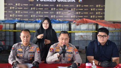 Polres Gresik Ungkap Penimbunan 17 Ribu Liter Solar Subsidi, Satu Tersangka Diamankan