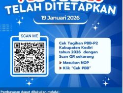 PBB-P2 Kabupaten Kediri Tahun 2026 Resmi Ditetapkan, Wajib Pajak Diimbau Segera Cek Tagihan