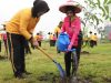 Aksi Tanam Pohon di Kediri Jadi Rangkaian HUT Ke-46 YKB, HUT Ke-80 Bhayangkara, dan HUT Ke-78 Polwan RI
