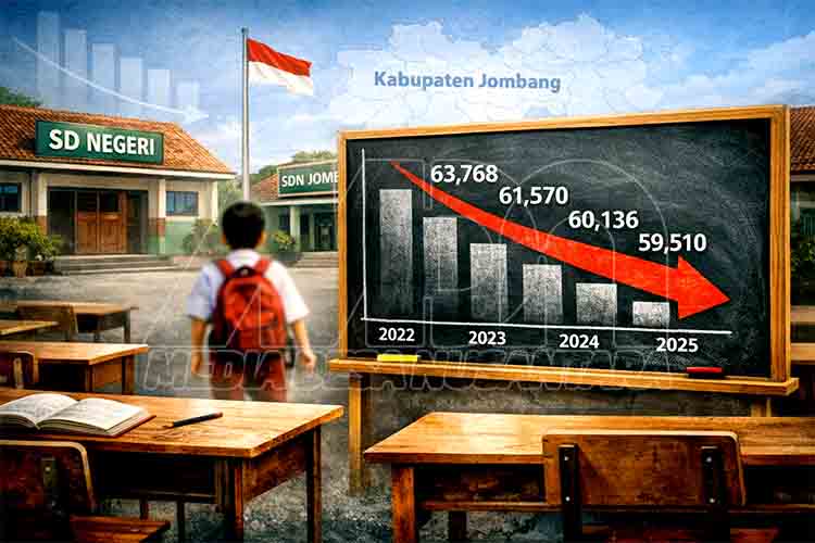 Jumlah Siswa SD Negeri Jombang Turun