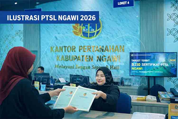 Kantor Pertanahan Ngawi Targetkan 5.110 Sertifikat PTSL Tahun