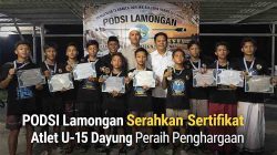 Ketua Umum PODSI Lamongan Apresiasi Atlet Muda Dayung, Serahkan Sertifikat Kejurprov 2026