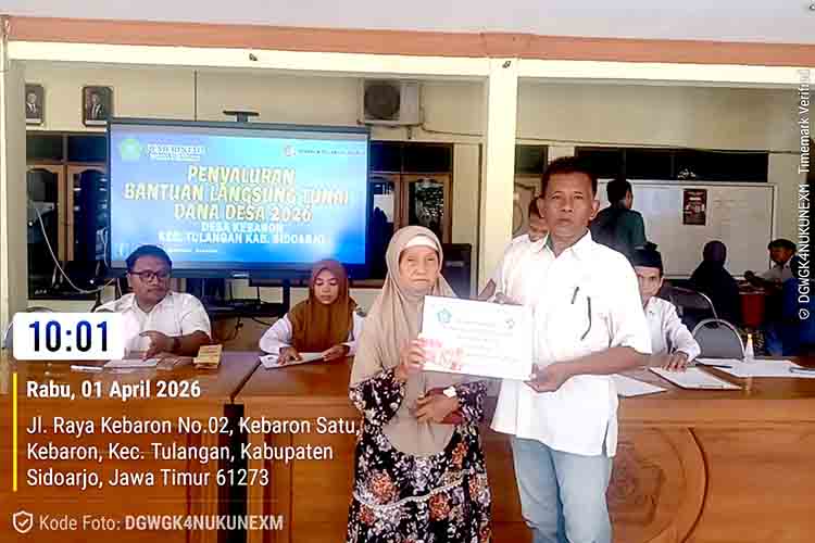 Komitmen di Tengah Efisiensi Pemdes Kebaron Salurkan BLT DD Tahap I Tahun 2026