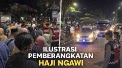 Pengamanan Polres Ngawi Pastikan Pemberangkatan Jamaah Haji Aman dan Lancar