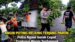 Polisi Ngawi Bergerak Cepat, Evakuasi Warga Terdampak Puting Beliung di Paron