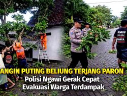 Gerak Cepat Polisi Ngawi Bantu Warga Terdampak Bencana Puting Beliung di Paron