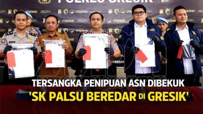 Polres Gresik Bongkar Penipuan SK ASN Palsu, Pelaku Raup Rp1,5 Miliar