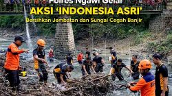 Polres Ngawi Gelar Aksi “Indonesia Asri”, Bersihkan Jembatan dan Sungai Cegah Banjir