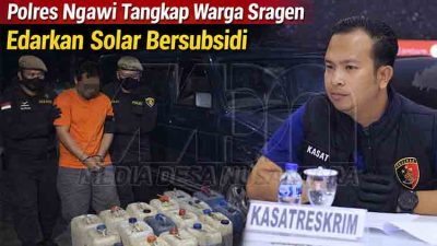 Polres Ngawi Tangkap Warga Sragen, Diduga Edarkan Solar Bersubsidi