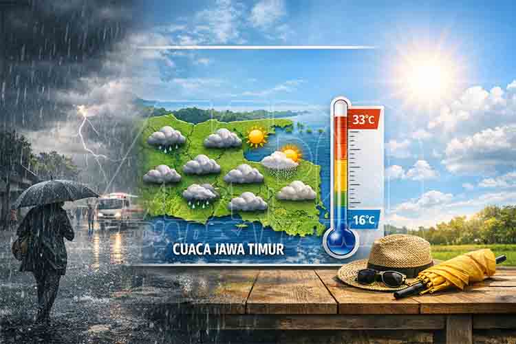 Prakiraan Cuaca Jawa Timur Jumat, 3 April