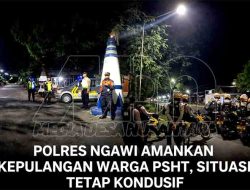 Ribuan Warga PSHT Pulang, Polres Ngawi Siaga Penuh! Situasi Tetap Kondusif