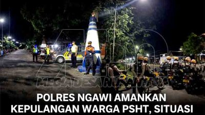 Ribuan Warga PSHT Pulang, Polres Ngawi Siaga Penuh! Situasi Tetap Kondusif