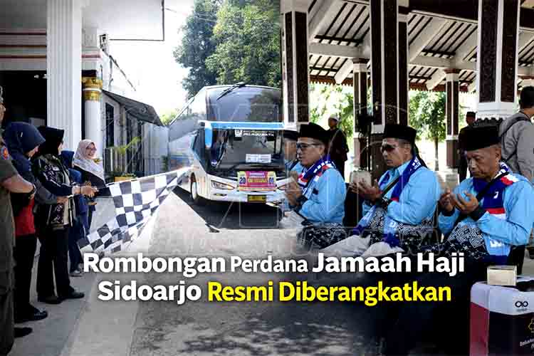 Rombongan Pertama Calon Jamaah Haji dari Sidoarjo Diberangkatkan MDN