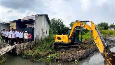 Saluran Irigasi di Wonoayu menyempit