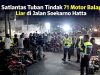Satlantas Tuban Tindak 71 Motor Balap Liar di Jalan Soekarno Hatta