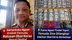 Satnarkoba Ngawi Grebek Pemuda, Ratusan Obat Keras Ilegal Disita
