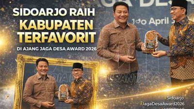 Sidoarjo Dinobatkan Kabupaten Terfavorit di Jaga Desa Award
