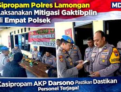 Sipropam Polres Lamongan Laksanakan Mitigasi Gaktibplin di Empat Polsek, Pastikan Disiplin Personel Tetap Terjaga