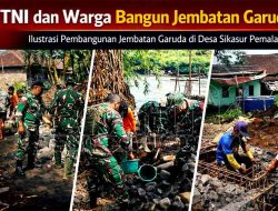 TNI Kodim 0711/Pemalang dan Warga Gotong Royong Bangun Jembatan Garuda di Sikasur