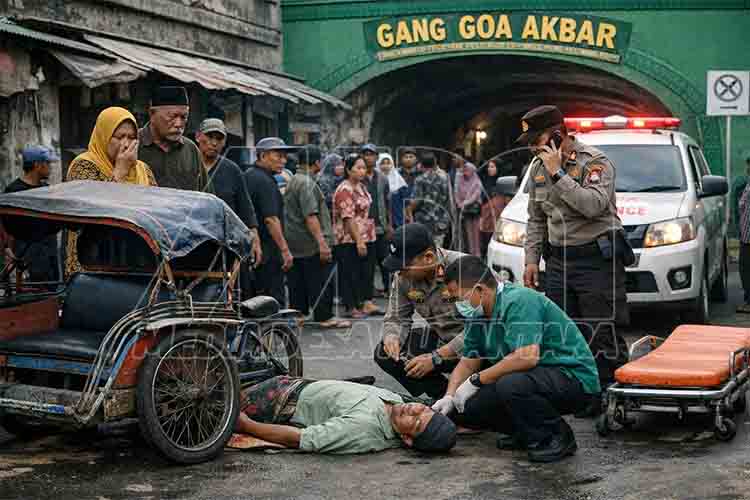 Tukang Becak Meninggal Mendadak di Kawasan Wisata Religi Tuban