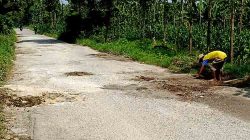 Warga Tuna Bicara Turun Tangan, Jalan Rusak di Sumberbendo Lamongan Jadi Sorotan