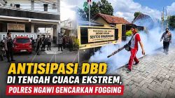Antisipasi DBD di Tengah Cuaca Ekstrem, Polres Ngawi Gencarkan Fogging