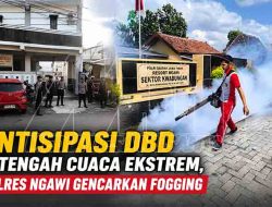Antisipasi DBD di Tengah Cuaca Ekstrem, Polres Ngawi Gencarkan Fogging
