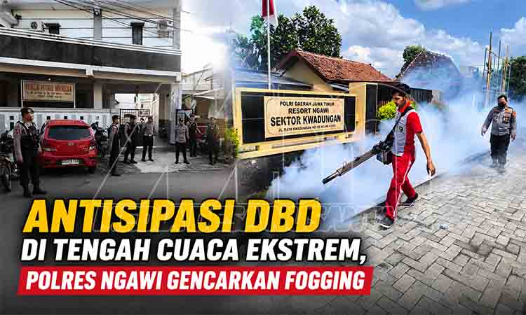 Antisipasi DBD di Tengah Cuaca Ekstrem, Polres Ngawi Gencarkan Fogging MDN