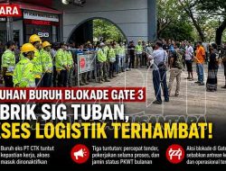 Gate 3 Pabrik PT Semen Indonesia (Persero) Tbk Diblokade Buruh, Akses Logistik Lumpuh