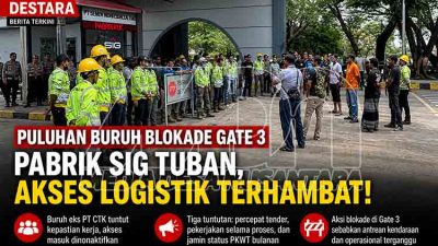 Blokade pabrik di Tuban MDN