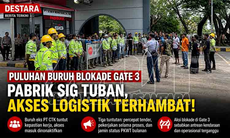 Blokade pabrik di Tuban MDN