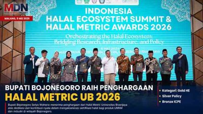Bupati Bojonegoro Raih Penghargaan Halal Metric UB 2026, UMKM Lokal Makin Berdaya Saing