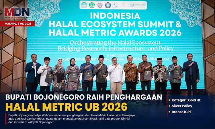 Bupati Bojonegoro Raih Penghargaan Halal Metric UB