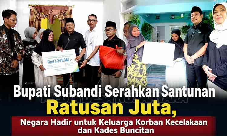 Bupati Subandi serahkan santunan resmi