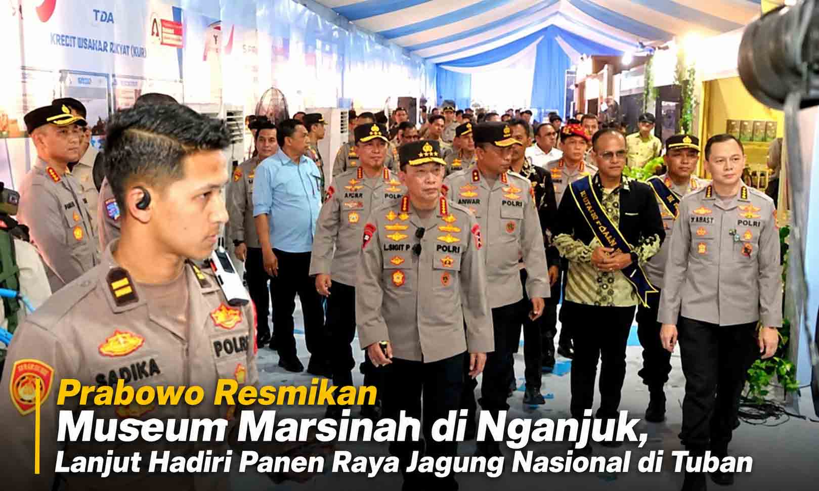 Dari Nganjuk ke Tuban, Prabowo Jalani Agenda Strategis Nasional Bersama Polri dan Petani
