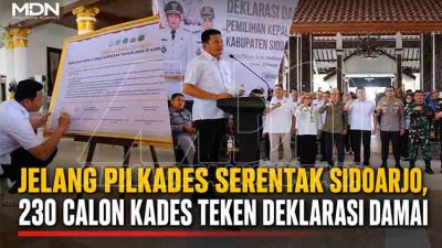 Jelang Pilkades Serentak, 230 Calon Kepala Desa di Sidoarjo Deklarasikan Pemilu Damai