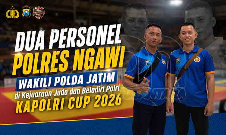 Dua Personel Polres Ngawi Wakili Polda Jatim di Kejuaraan Judo dan Beladiri Polri Kapolri Cup 2026 MDN