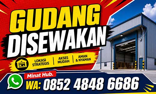 GUDANG DISEWAKAN