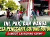 Gotong royong untuk kebersihan desa