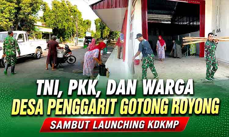 Gotong royong untuk kebersihan desa