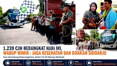 1.239 Calon Jemaah Haji Asal Sidoarjo Resmi Diberangkatkan, Wabup Mimik Titip Pesan Kesehatan dan Doa