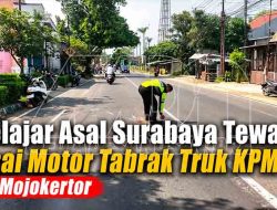 Pelajar Asal Surabaya Tewas Usai Motor Tabrak Truk KPM di Mojokerto