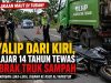 Nyalip Truk Sampah dari Kiri, Pelajar 14 Tahun di Tuban Tewas di Tempat