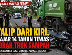 Nyalip Truk Sampah dari Kiri, Pelajar 14 Tahun di Tuban Tewas di Tempat