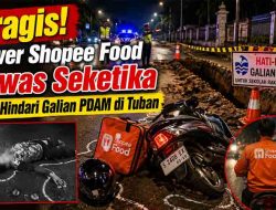 Tragis! Driver Shopee Food Tewas Seketika Usai Hindari Galian PDAM di Tuban